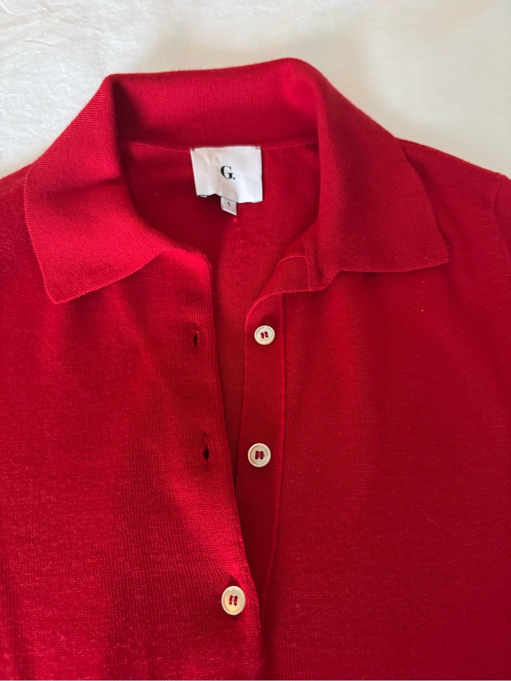 G Label (Goop/GWYN) red sweater polo small - Picture 2 of 6
